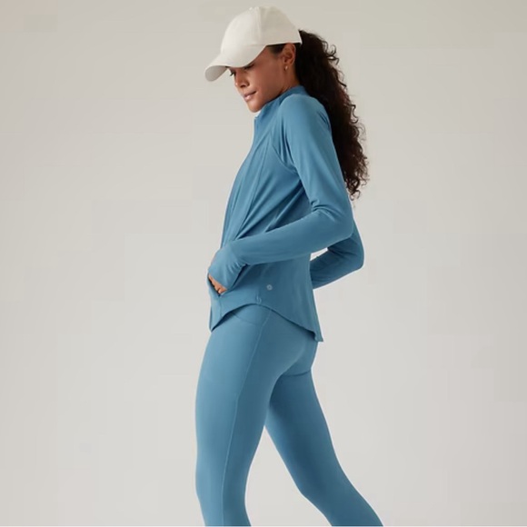 Athleta Salutation zip-up jacket (skylark blue, S) - Picture 1 of 4
